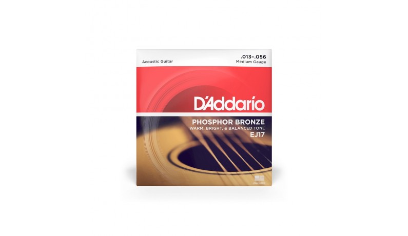 D'ADDARIO EJ17 Phosphor Bronze Струни для акустичної гітари .013-.056