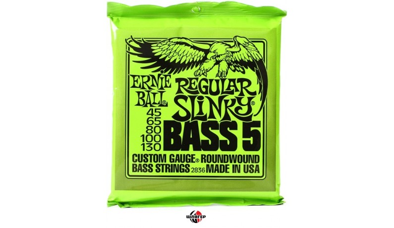 ERNIE BALL P02836 Regular Slinky Струни для бас-гітари 5 струн .045-.130