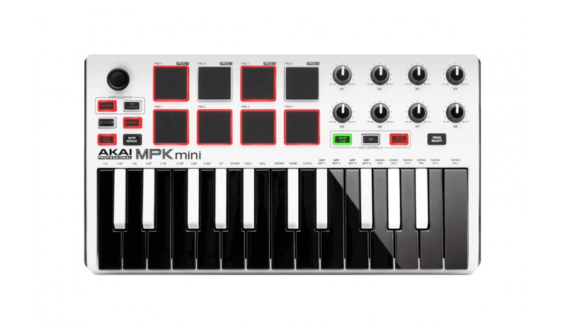 AKAI MPK MINI MK3 White MIDI клавіатура USB, 25 клавіш AKAI MPK MINI MK3 White MIDI клавіатура USB, 25 клавіш