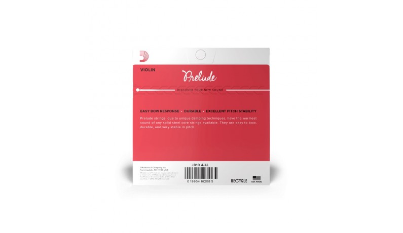 D'ADDARIO PRELUDE J810 4/4L Струни для скрипки 4/4 легкі
