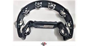 MAXTONE China PTC-81 BLK Тамбурин півкруглий одинарний пластмасовий, колір чорний