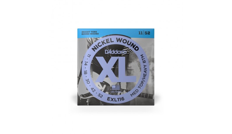 D'ADDARIO EXL116 XL Струни для електрогітари .011-.052 D'ADDARIO EXL116 XL Струни для електрогітари .011-.052