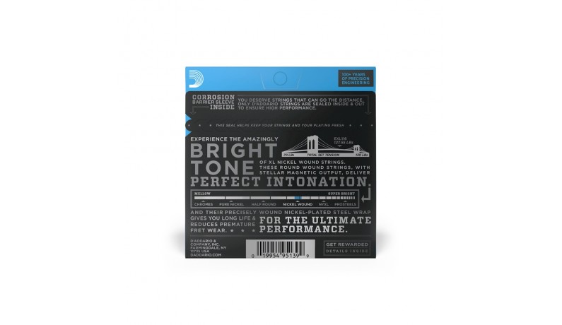 D'ADDARIO EXL116 XL Струни для електрогітари .011-.052 D'ADDARIO EXL116 XL Струни для електрогітари .011-.052