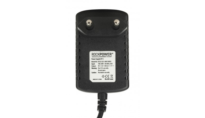 ROCKPOWER RP NT 5 EU Блок живлення для педалей 9В, 1300мА ROCKPOWER RP NT 5 EU Блок живлення для педалей 9В, 1300мА