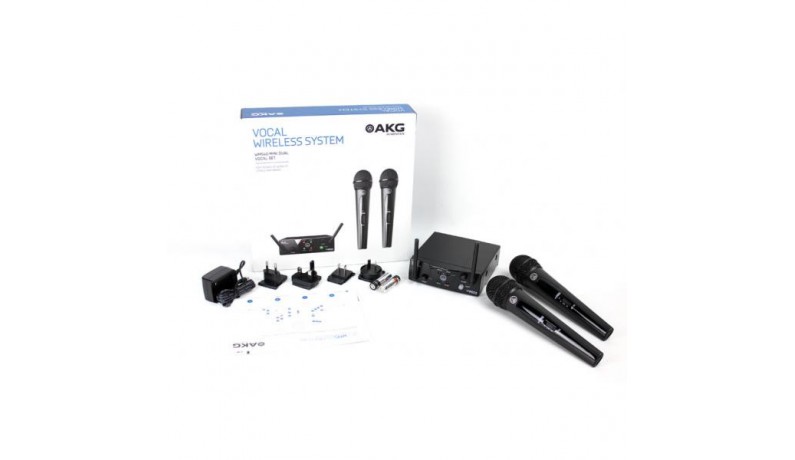 AKG WMS40 Mini2 Vocal Set ISM2/3 Радіосистема UHF 864.375-864.850 мГц, два ручних мікрофони AKG WMS40 Mini2 Vocal Set ISM2/3 Радіосистема UHF 864.375-864.850 мГц, два ручних мікрофони