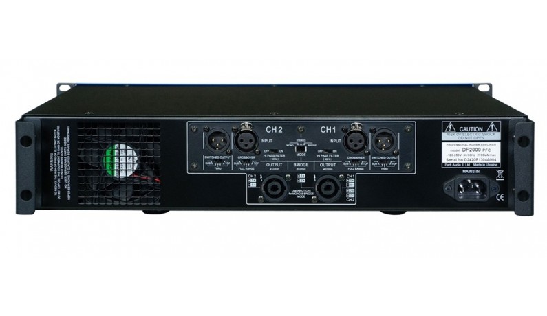 PARK AUDIO DF2000 DSP Підсилювач потужності 2х700 Вт/4 Ом PARK AUDIO DF2000 DSP Підсилювач потужності 2х700 Вт/4 Ом