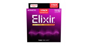 ELIXIR PB NW CL (3 Pack) Струни для акустичної гітари .011-.052