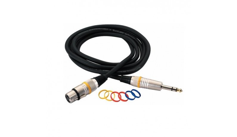 ROCKCABLE RCL 30383 D6 F BA Готовий мікрофонний кабель з мітками XLR-f - 6,3мм., 3м.