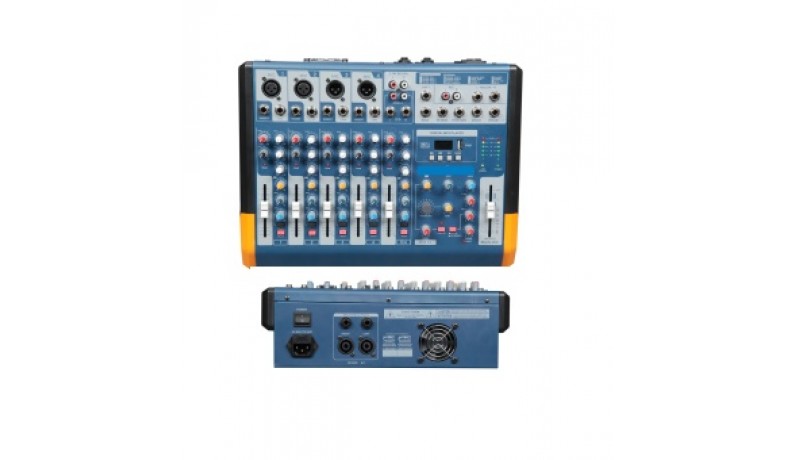 BIG NEO7 FXUSB 2*350W Мікшерний пульт з підсилювачем 4+1, 2х350Вт.,+48В.