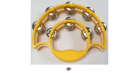 MAXTONE Taiwan #717 YEL/WH Тамбурин півкруглий подвійний