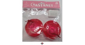MAXTONE Taiwan WR-64S Кастаньєт пластмасовий з блискітками прозоро-червоний