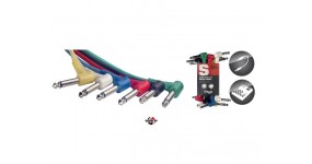 STAGG SPC008L E Готовий інструментальний кабель міжпедальний 6,3-6,3мм. кутові