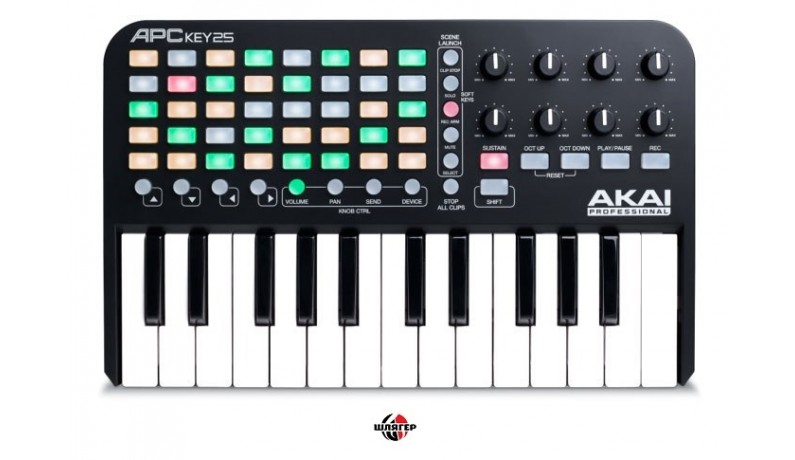 AKAI APC KEY 25 MIDI клавіатура 25 міні-клавіш, 40 педів AKAI APC KEY 25 MIDI клавіатура 25 міні-клавіш, 40 педів