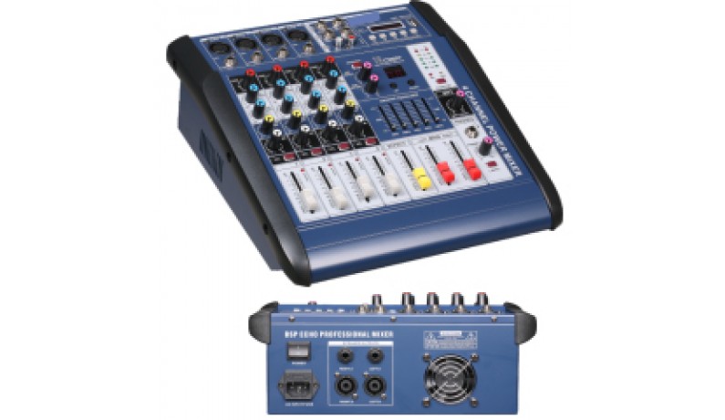 BIG DP404 FX16USBEQ 2*250W Мікшерний пульт з підсилювачем 4 мік, 2х250Вт BIG DP404 FX16USBEQ 2*250W Мікшерний пульт з підсилювачем 4 мік, 2х250Вт