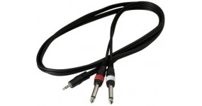 ROCKCABLE RCL 20912 D4 Готовий мультимедійний кабель 3,5-2х6,3, 1.5м.