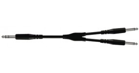 PROEL BULK535LU3 Готовий мультимедійний кабель 6,3 мм стерео джек - 2 х 6,3мм моно джек, 3м
