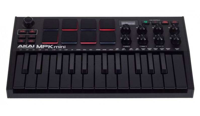 AKAI MPK MINI MK3 Black MIDI клавіатура USB 25 клавіш AKAI MPK MINI MK3 Black MIDI клавіатура USB 25 клавіш