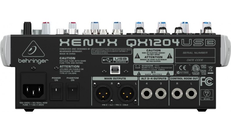 BEHRINGER XENYX QX1204USB Мікшерний пульт 4+2, FX, USB BEHRINGER XENYX QX1204USB Мікшерний пульт 4+2, FX, USB