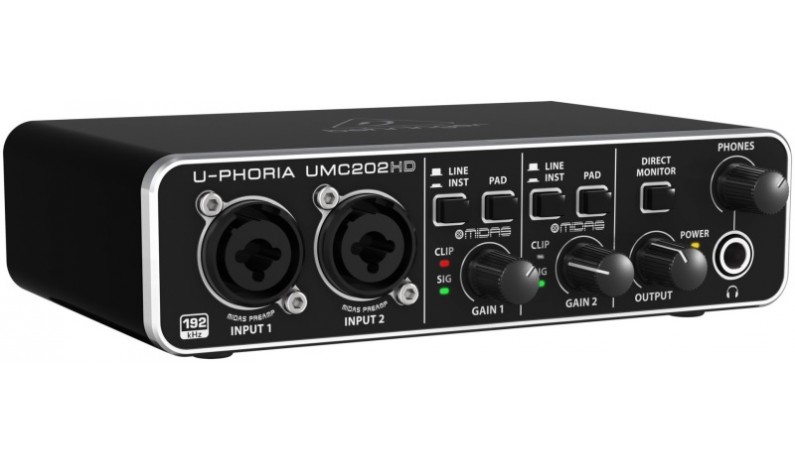 BEHRINGER UMC202HD Аудіоінтерфейс USB 2х2 BEHRINGER UMC202HD Аудіоінтерфейс USB 2х2