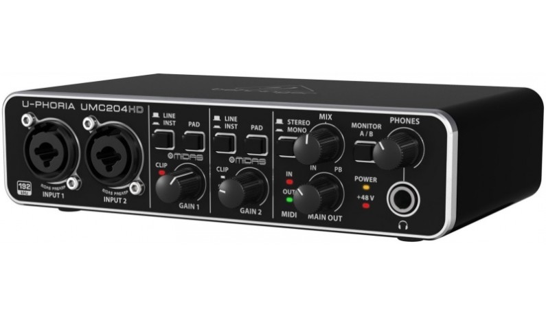 BEHRINGER UMC204HD Аудіоінтерфейс USB 2х4 BEHRINGER UMC204HD Аудіоінтерфейс USB 2х4