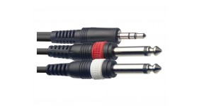 STAGG SYC1/MPSB2P E Готовий мультимедійний кабель 3,5-2х6,3, 1м.