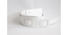 TROPAEIS LEATHER Double Rock (white) Ремінь для гітари