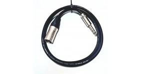 SH Cable SS 1.0 BK Готовий мікрофонний кабель XLR тато-6.3 стерео, 1м.