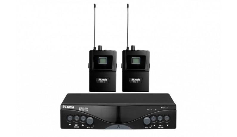DV AUDIO MGX-24B Радіосистема UHF 512-589MHz два петличних мікрофони