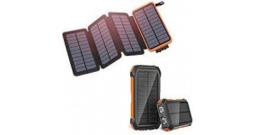 CONXWAN PD-25000mAh Solar Charger Батарея Power Bank+Solar, 25000mAh