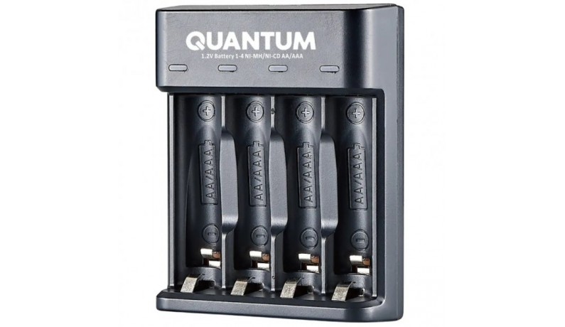 QUANTUM QM-BC1040 Зарядний пристрій для 4-х акумуляторів AA/AAA QUANTUM QM-BC1040 Зарядний пристрій для 4-х акумуляторів AA/AAA
