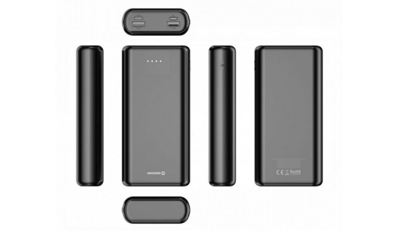 SWISSTEN Power Line 20000mAh Black Батарея Power Bank 20000mAh 20W SWISSTEN Power Line 20000mAh Black Батарея Power Bank 20000mAh 20W