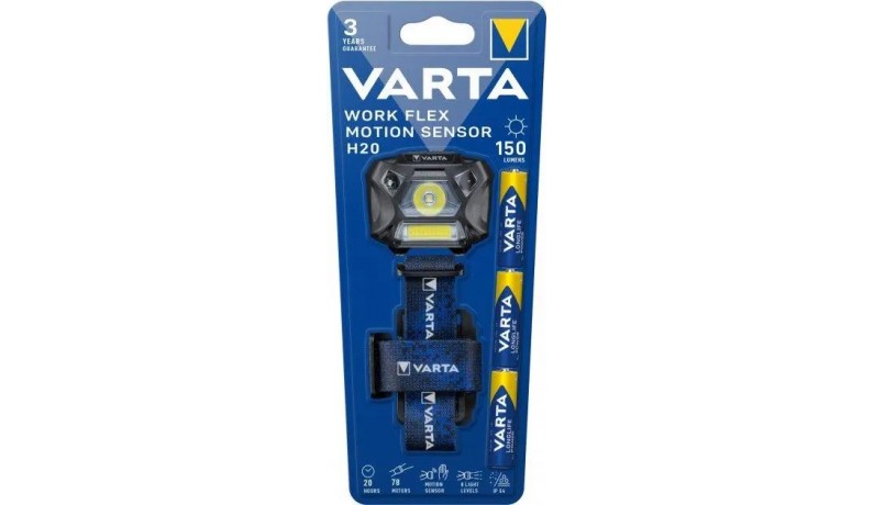 VARTA 18648 Work Flex-Moution-Sensor Led H20 Світлодіодний ліхтар на голову 3хAAA VARTA 18648 Work Flex-Moution-Sensor Led H20 Світлодіодний ліхтар на голову 3хAAA