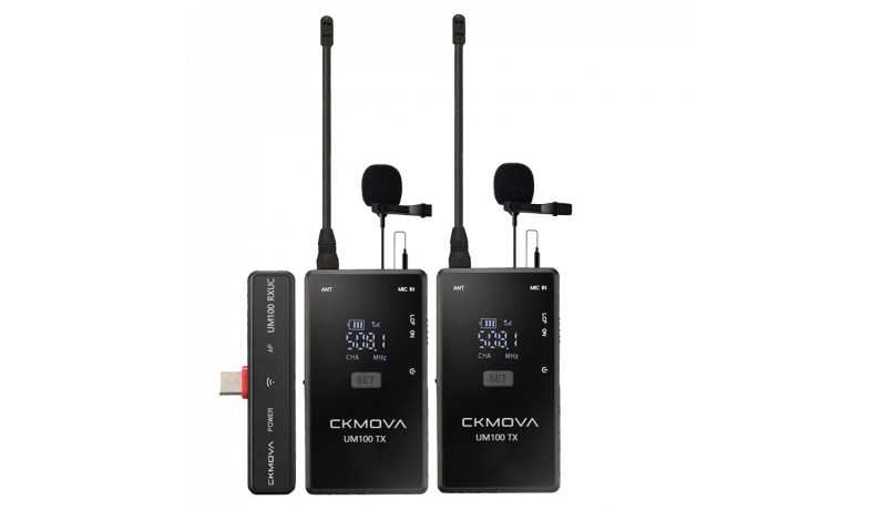 CKMOVA UM100 Kit4 Радіосистема UHF 470-510МГц два петличних мікрофони CKMOVA UM100 Kit4 Радіосистема UHF 470-510МГц два петличних мікрофони