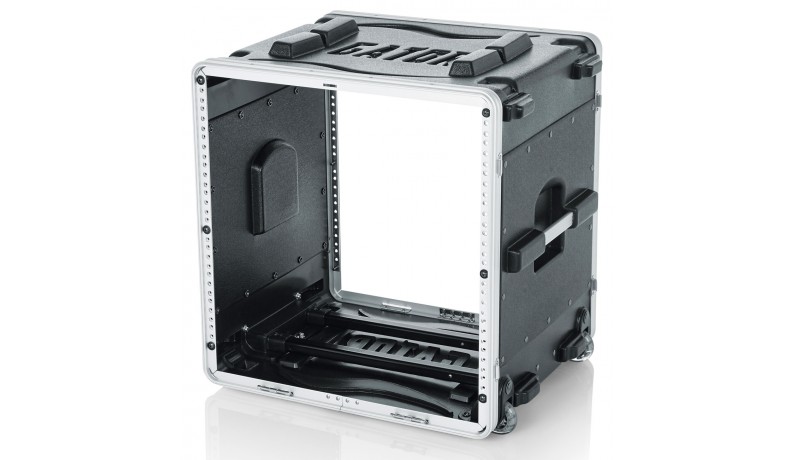 GATOR GR-R10L Кейс для рекового обладнання 10U з колесами і ручкою GATOR GR-R10L Кейс для рекового обладнання 10U з колесами і ручкою