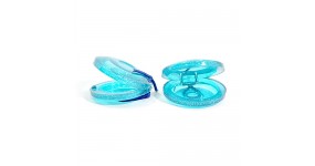 MAXTONE Taiwan WR-64S Кастаньєти пластмасові з блискітками прозоро-синій