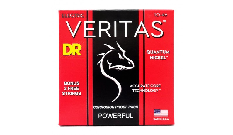 DR VTE-10 Veritas Coated Core Electric Струни для електрогітари 10-46 DR VTE-10 Veritas Coated Core Electric Струни для електрогітари 10-46