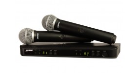 SHURE BLX288E/SM58-H8E Радіосистема UHF 518-542MHz, два ручних мікрофони