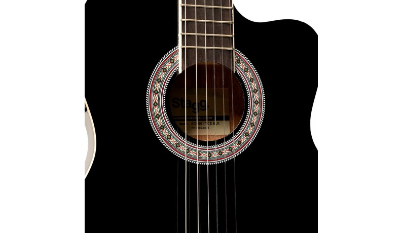 STAGG SCL60 TCE-BLK Класична гітара із звукознімачем STAGG SCL60 TCE-BLK Класична гітара із звукознімачем