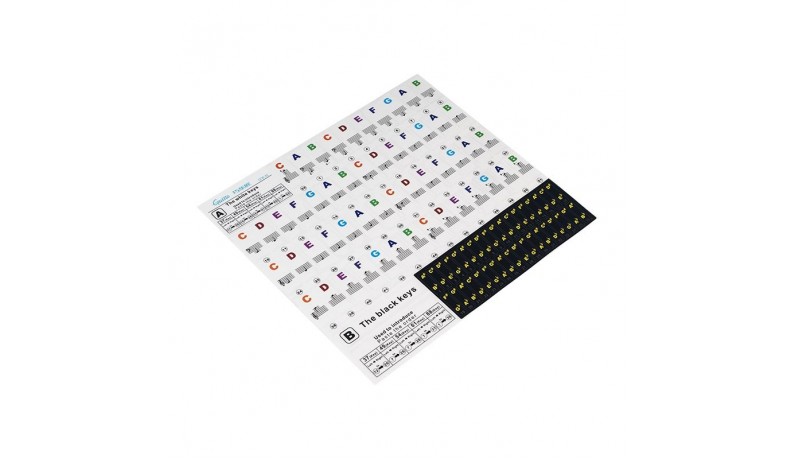 GUITTO GFM-02 Piano Keyboard Stickers Наклейки для клавішних інструментів GUITTO GFM-02 Piano Keyboard Stickers Наклейки для клавішних інструментів