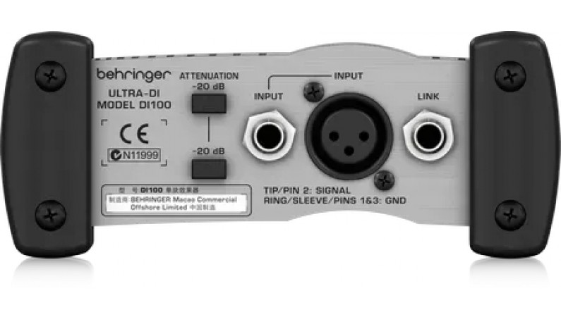 BEHRINGER DI100 ULTRA-DI Активний директ-бокс BEHRINGER DI100 ULTRA-DI Активний директ-бокс