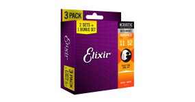 ELIXIR 16538 AC NW CL (3 Pack) Струни для акустичної гітари .011-.052