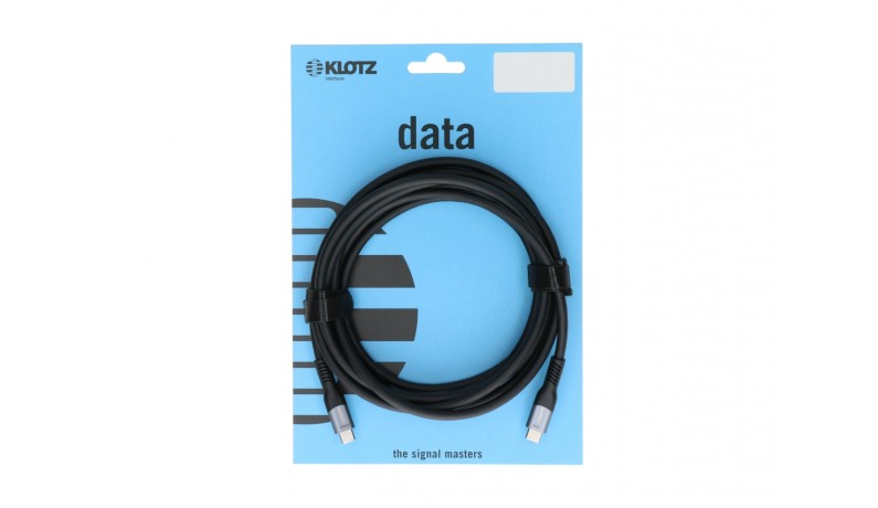 KLOTZ USB-CC-3.2 Готовий кабель USB 3.2 C-C 2м. KLOTZ USB-CC-3.2 Готовий кабель USB 3.2 C-C 2м.