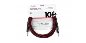 FENDER CABLE PROFESSIONAL SERIES 10' RED TWEED Готовий інструментальний кабель 6.3-6.3, 3м.
