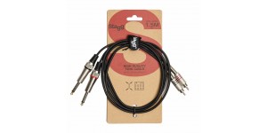 STAGG STC1,5PCM Готовий мультимедійний кабель 2х6.3-2хRCA, 1.5м