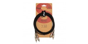 STAGG STC2C Готовий мультимедійний кабель 2хRCA-2хRCA, 2м