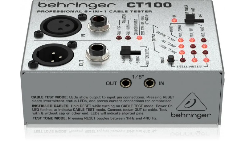 BEHRINGER CT100 Кабельний тестер BEHRINGER CT100 Кабельний тестер