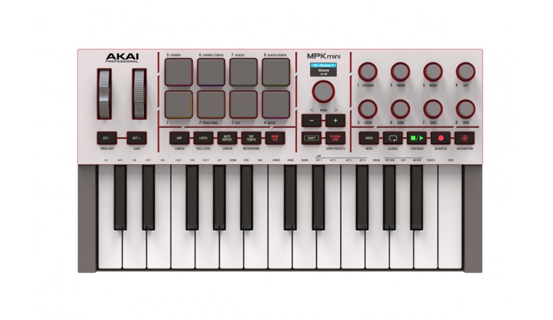 AKAI MPK MINI 4 White MIDI клавіатура USB 25 клавіш AKAI MPK MINI 4 White MIDI клавіатура USB 25 клавіш