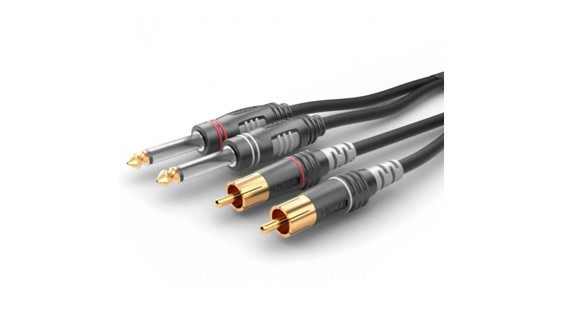 SOMMER CABLE HBA-62C2-0150 Готовий мультимедійний кабель 2х6.3-2хRCA, 1.5м. SOMMER CABLE HBA-62C2-0150 Готовий мультимедійний кабель 2х6.3-2хRCA, 1.5м.