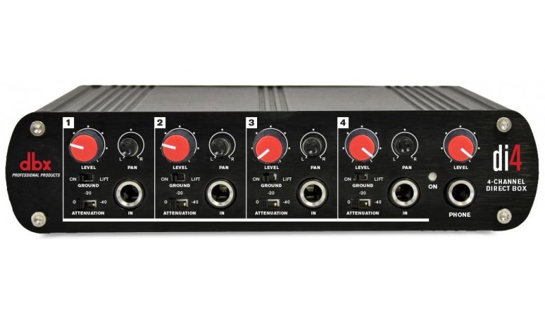 DBX DI4 Чотирьохканальний активний директ бокс DBX DI4 Чотирьохканальний активний директ бокс
