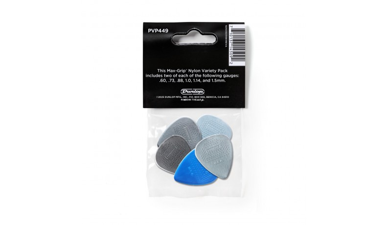 DUNLOP PVP449 Набір медіаторів Max-Grip Nylon Standart Variety Pack DUNLOP PVP449 Набір медіаторів Max-Grip Nylon Standart Variety Pack